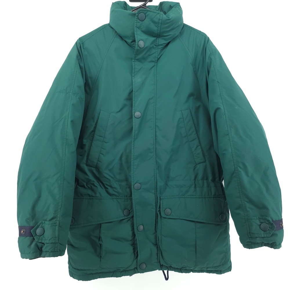 Eddie Bauer Goose Down Men Parka S Green Winter Puffer Jacket